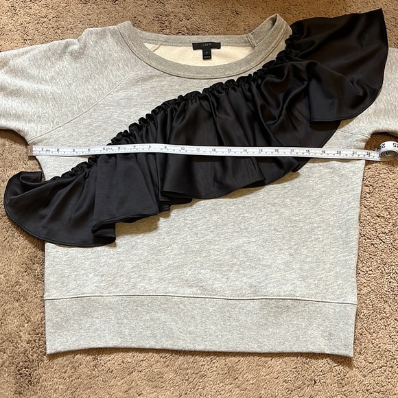 J Crew • Asymmetrical Ruffle Sweatshirt - Picture 6 of 7